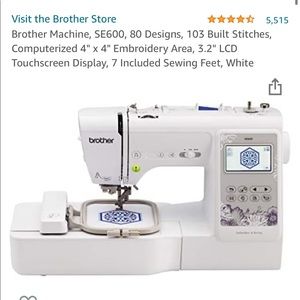 Brother se600 seeing and embroidery machine